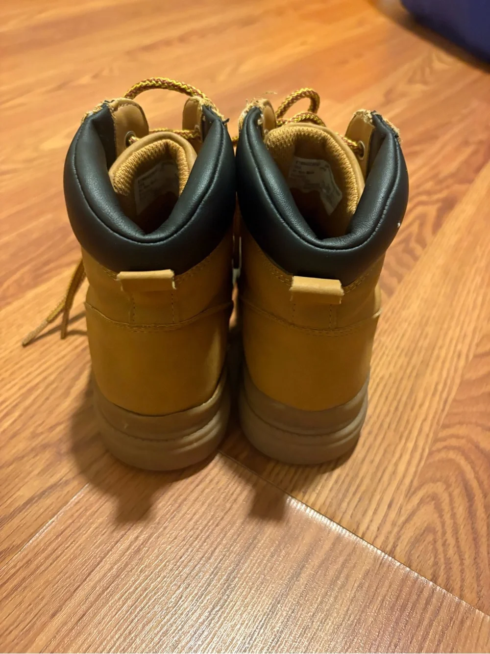 Kids Lace-Up Work-Style Boots in Tan